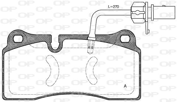 OPEN PARTS Комплект тормозных колодок, дисковый тормоз BPA0983.11